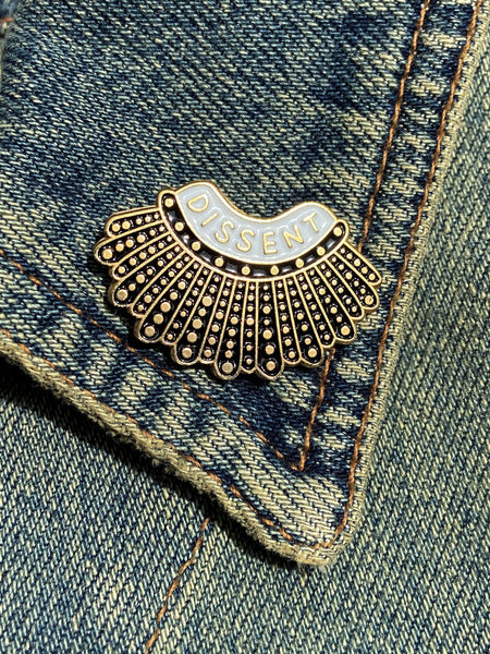 I Dissent - Ruth Bader Ginsburg Pin | RBG Jewelry - Amelie Owen Collections