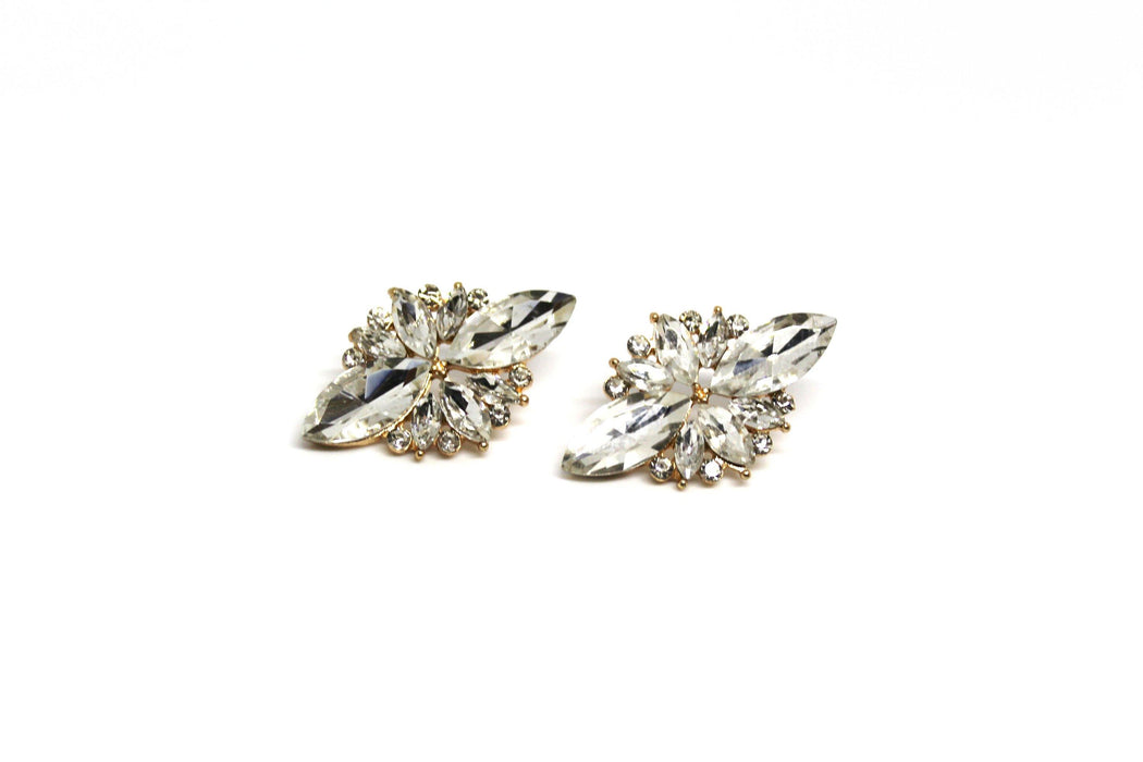 Billy Crystal - Rhinestone Bridal Earrings | Vintage Style Drop Earrings - Amelie Owen Collections