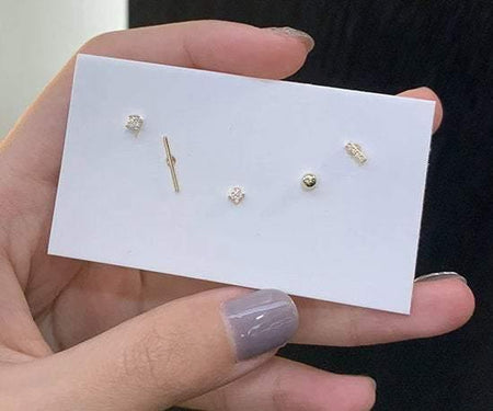 Bar Theory - Mismatched Earring Set | Stud Earrings - Amelie Owen Collections