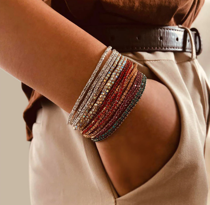 Hit Wrist - Stacking Bracelets | Bangle Bracelets | Crystal Rhinestone Bracelets