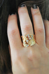 Going for Gold - Cocktail Ring| Gold Statement Ring | Leaf Ring - Amelie Owen Collections