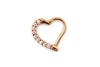 Daith by Heart - 10.5mm Daith Clicker | Heart Daith Jewelry | Silver or Gold Daith Piercing - Amelie Owen