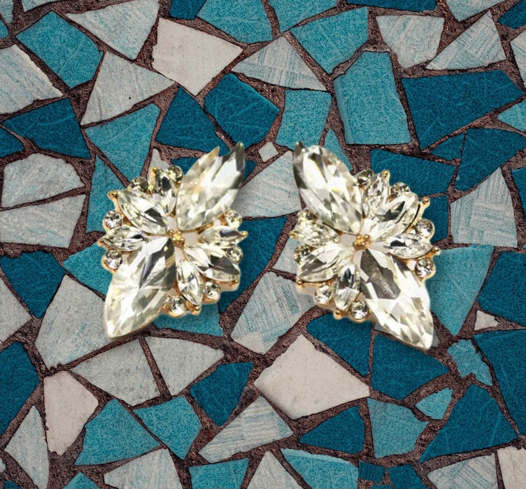 Billy Crystal - Rhinestone Bridal Earrings | Vintage Style Drop Earrings - Amelie Owen