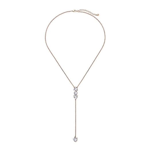 Drop Gem - Long Necklace | Lariat Necklace | Vintage Style Necklace