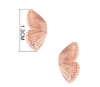 Butterfly Kisses - Gold Half Butterfly Earrings | Double Piercing Earrings - Amelie Owen