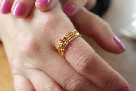 Ring of Queens - Dainty Tiny Stacking Rings - Amelie Owen Collections
