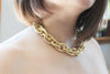 Miami Heat - Gold Choker Chain Necklace | Cuban Chain Necklace - Amelie Owen Collections