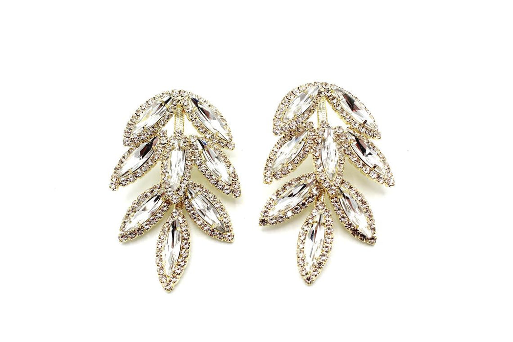 House of Leaves - Bridal Earrings | Classic Wedding Earrings | Leaf Dangle Earrings | Vintage Bridal Jewelry - Amelie Owen Collections