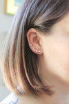 Jewel Climber - Rhinestone Crystal Ear Climber Earrings | Minimalist Ear Crawler - Amelie Owen Collections