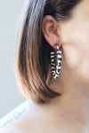 Bella Zebra - Animal Print Hoop Earrings | Black and White Hoops - Amelie Owen Collections