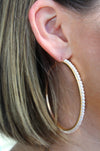 I’m Just a Pearl - 2" Pearl Hoop Earrings - Amelie Owen Collections