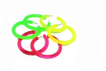 Bright Like Neon Love - Neon Hoop Earrings | Acrylic Hoops - Amelie Owen Collections