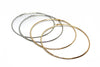Hot and Gold Hoops - 4" Large Silver Gold Hoops | Thin Hoop Earrings - Amelie Owen Collections