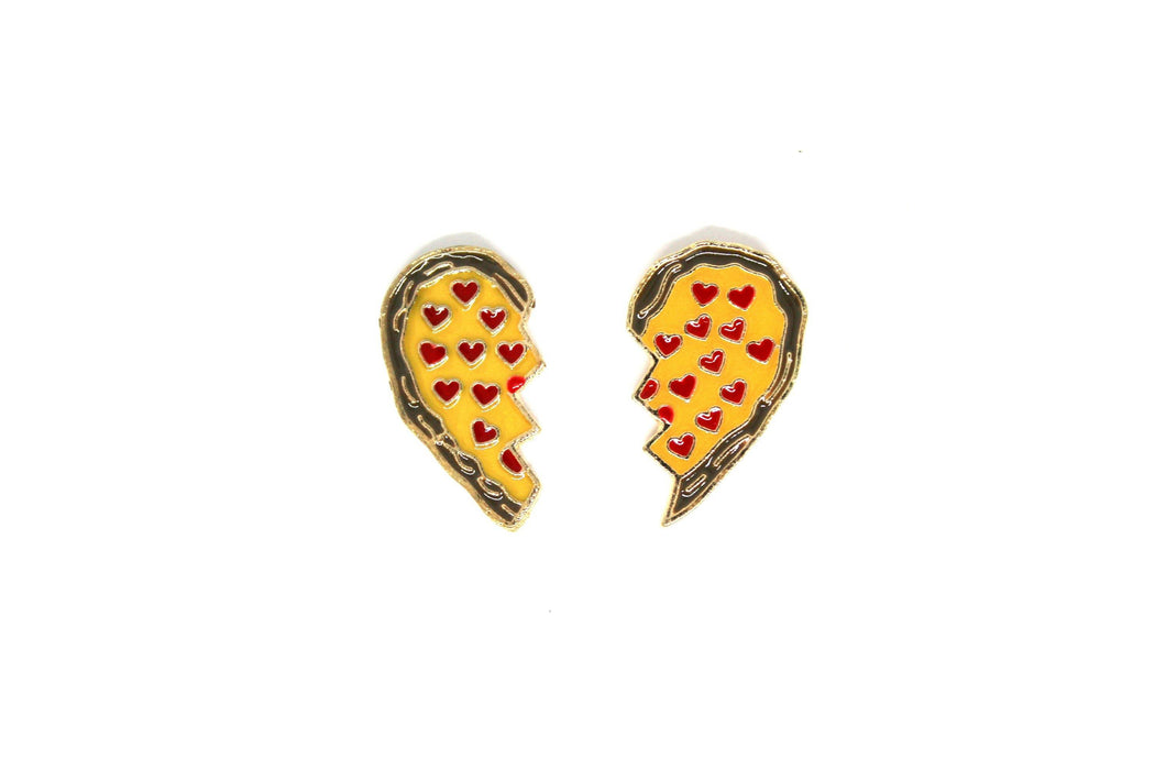 Best Friends -  Hard Enamel Pizza Pins (Set of 2) | Best Friend Gift - Amelie Owen Collections