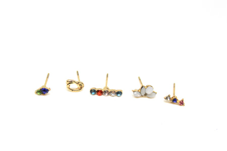 Stud Party - Mismatched Set of Crystal Stud Earrings - Amelie Owen Collections