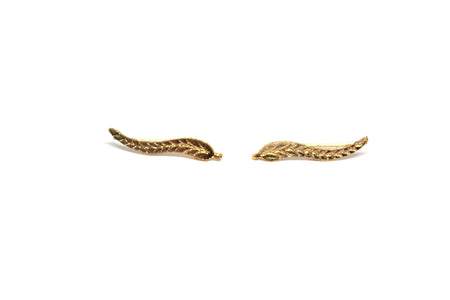 Gold Leaves - Dainty Gold Ear Climbers | Leaf Earrings - Amelie Owen Collections