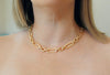 Chain Link - Gold Paperclip Chain Necklace | Gold Chain Necklace - Amelie Owen Collections