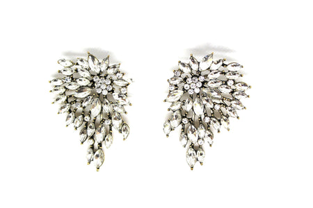 Angel Wings - Rhinestone Crystal Dangle Drop Earrings | Bridal Jewelry - Amelie Owen Collections