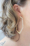 Geometric Gem - Geometric Rhinestone Crystal Hoop Earrings | Bridal Jewelry - Amelie Owen Collections