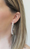 Hoop Dreams - Rhinestone Crystal Hoop Earrings | Bridal Jewelry | Sparkly Hoops - Amelie Owen Collections