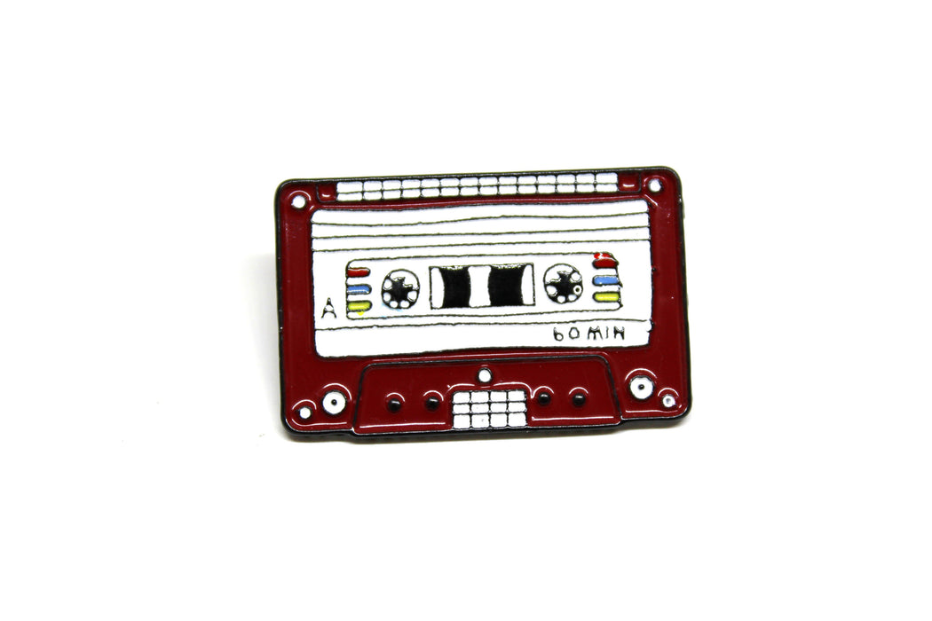 Mixed Tape - Vintage Style Cassette Tape Hard Enamel Pin | Lapel/Backpack Pin - Amelie Owen Collections