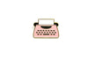 Typewritten - Pastel Pink Hard Enamel Typewriter Lapel/Backpack Pin - Amelie Owen Collections