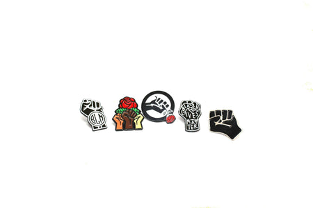 BLM Pin Set - Set of 5 Black Lives Matter Hard Enamel Pins | Lapel/Backpack Pins - Amelie Owen Collections