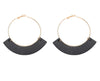 In the Hoop - Leather and Gold Hoops | Big Hoop Earrings - Amelie Owen Collections