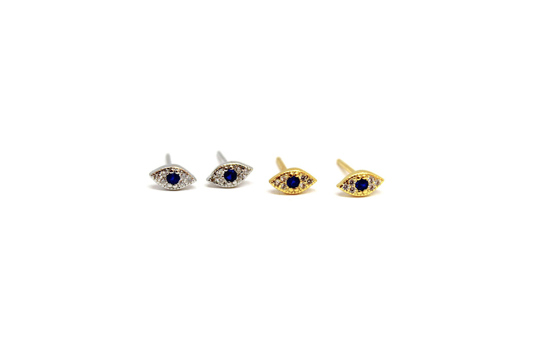 Evil Eyes and Lows - Dainty Stud Earrings | Evil Eye Stud Earrings - Amelie Owen Collections