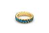 Stuck on Blue - Crystal Baguette Ring | Eternity Ring | Stackable Ring - Amelie Owen Collections