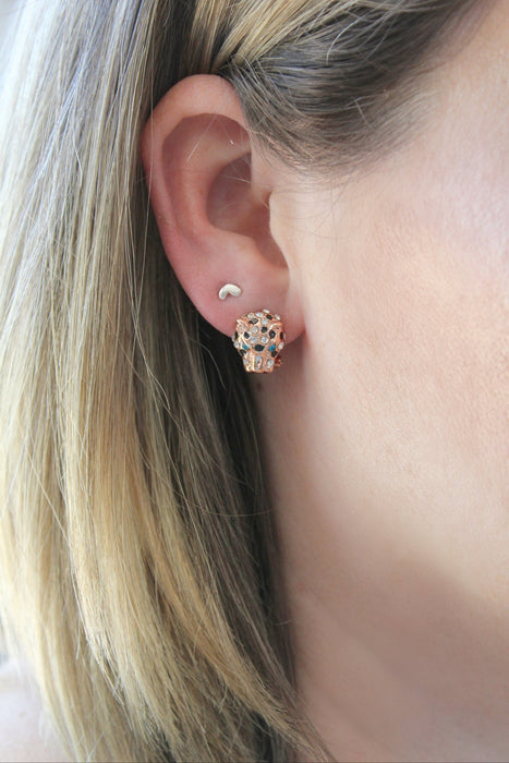 Golden Leopard - Leopard Stud Earrings | Gold Panther Stud Earrings - Amelie Owen Collections
