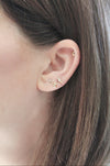 A Little Lightning - Lightning Stud Earrings | Extra Small Studs | Pave Gold Earrings - Amelie Owen Collections