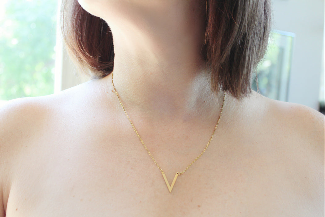 Have I Gold You Lately - Gold V Necklace | Minimalist Gold Necklace | Layering Necklace - Amelie Owen Collections