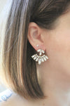 Shine On - Bridal Earrings | Front Back Earrings | Crystal Drop Earrings | Vintage Wedding Earrings - Amelie Owen Collections