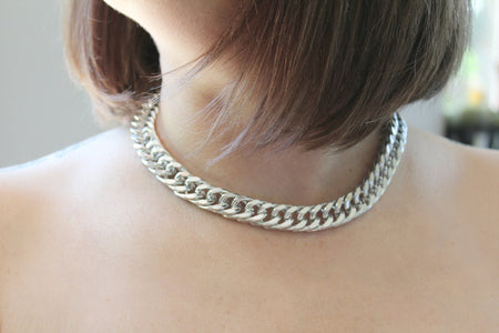 So You Link - Curb Necklace | Thick Chunky Chain | Cuban Style Necklace - Amelie Owen Collections