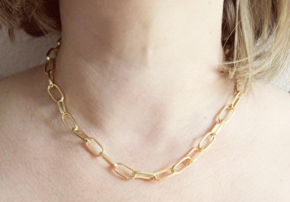 Chain of Chance - Gold Link Chain Necklace | Curb Necklace - Amelie Owen Collections