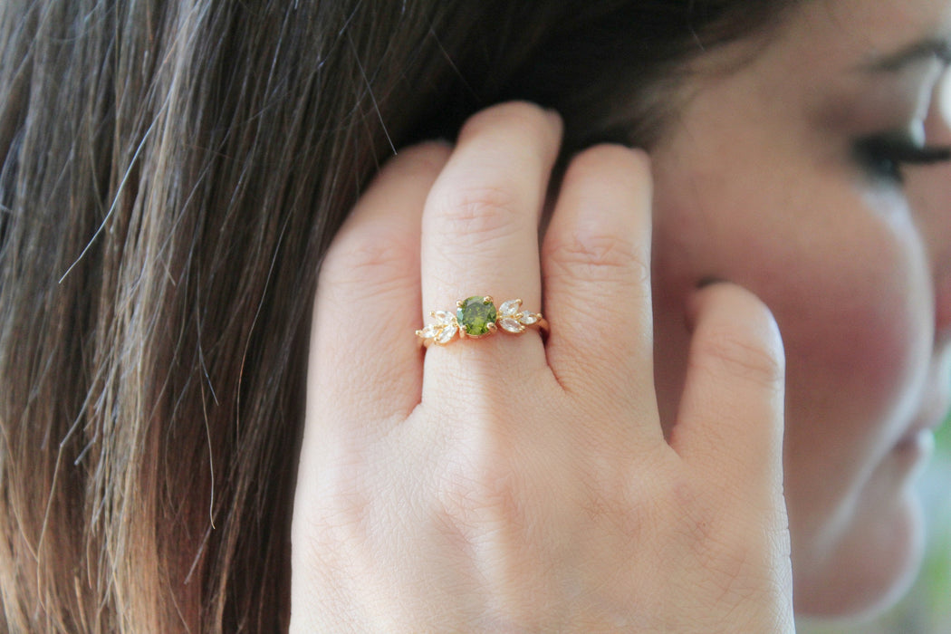 Green Acres - Multi Stone Ring | Gold Ring - Amelie Owen Collections