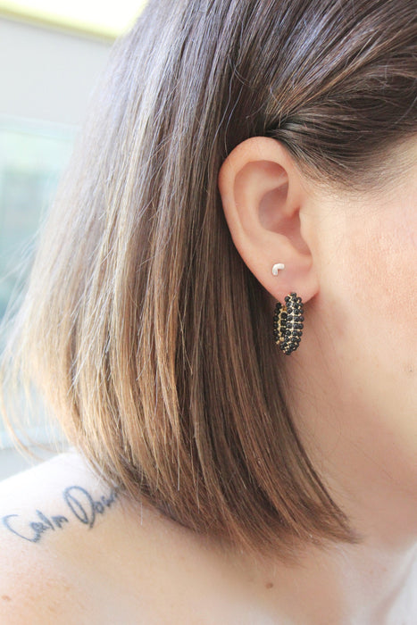 Hoop Therapy - Small Hoop Earrings | Beaded Hoops - Amelie Owen Collections