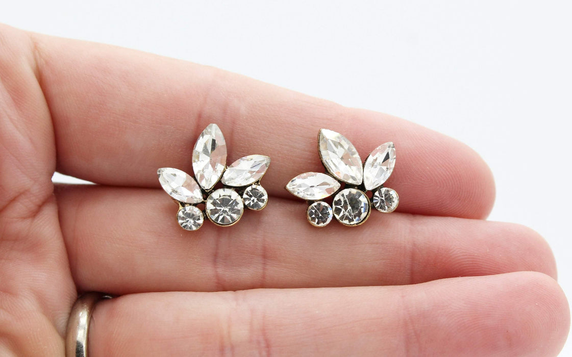 Bit of Bling - Bridesmaid Earrings | Crystal Stud Earrings | Vintage Bridal Style - Amelie Owen Collections