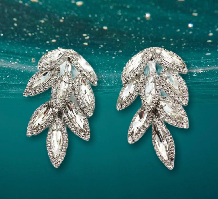 House of Leaves - Bridal Earrings | Classic Wedding Earrings | Leaf Dangle Earrings | Vintage Bridal Jewelry - Amelie Owen