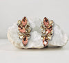 So You Pink - Pink Crystal Rhinestone Dangle Drop Earrings | Vintage Style Pink Stud Earrings | Bridal Jewelry - Amelie Owen